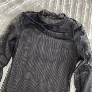 SHEIN Black Sheer Longsleeve